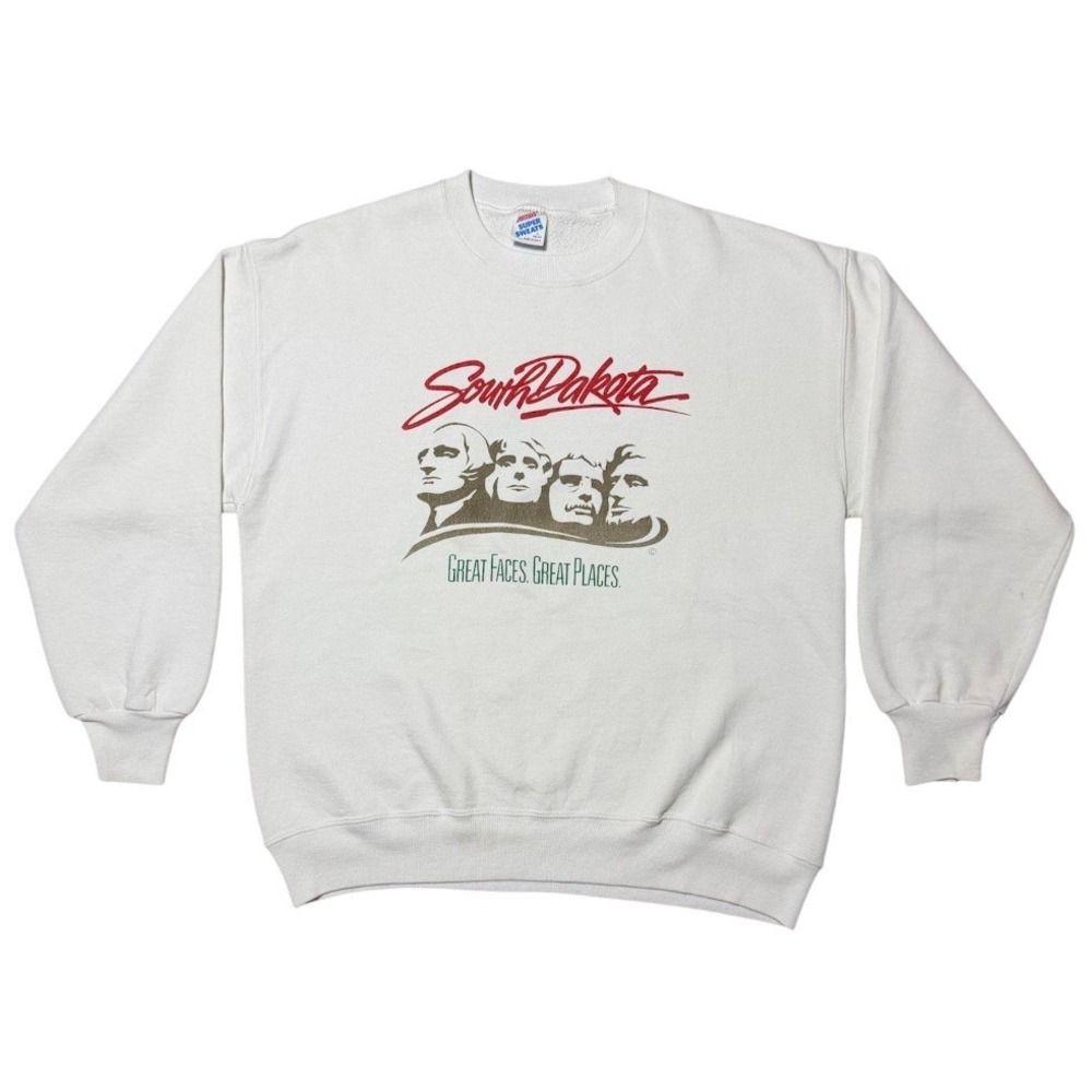 Vintage 90s South Dakota Mount Rushmore Mountains Presidential Souvenir Sweater